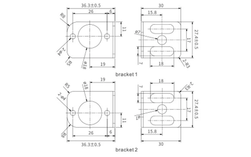 L7 side of end cover bracket ELG-Series 2
