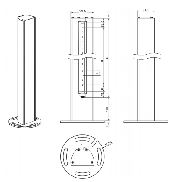 SIZE ESQC Multiple-side Safety Light Curtain