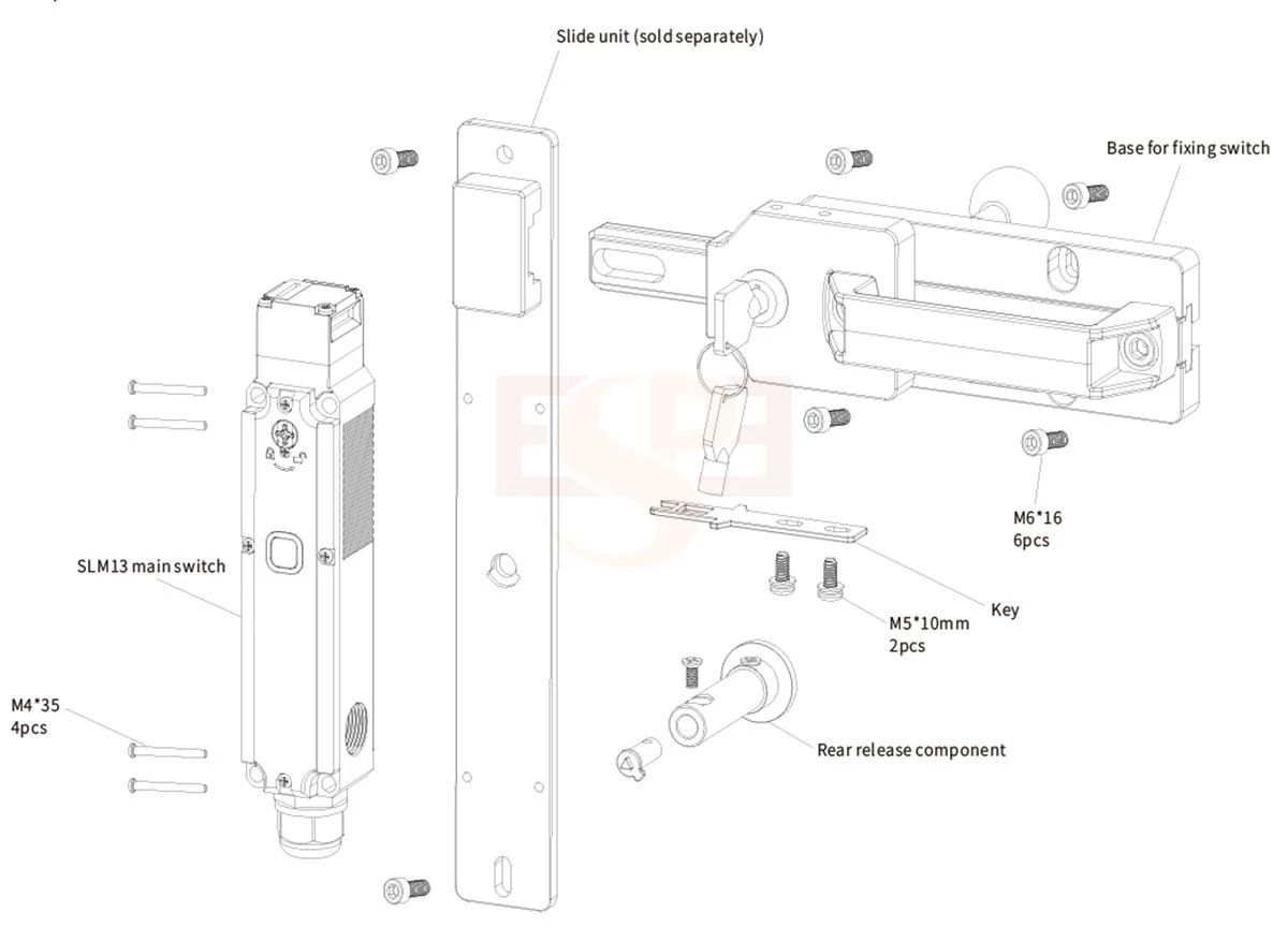 install SLM13 Safety Door Switch 3