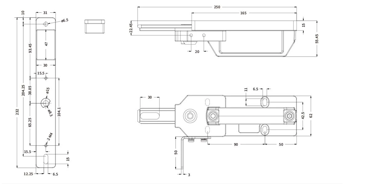 size EMB-R01 Series Slide Unit