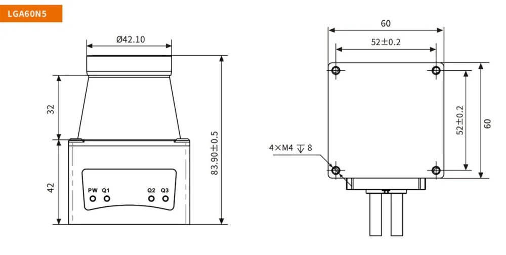 size LGA60 320° Laser Scanner
